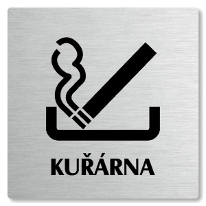 Kuřárna, 100x100mm, stříbrná, Nevada